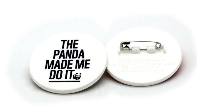 custom name badge white lettering