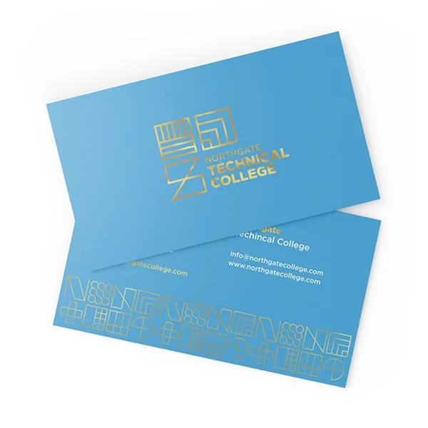 gold foil business cards