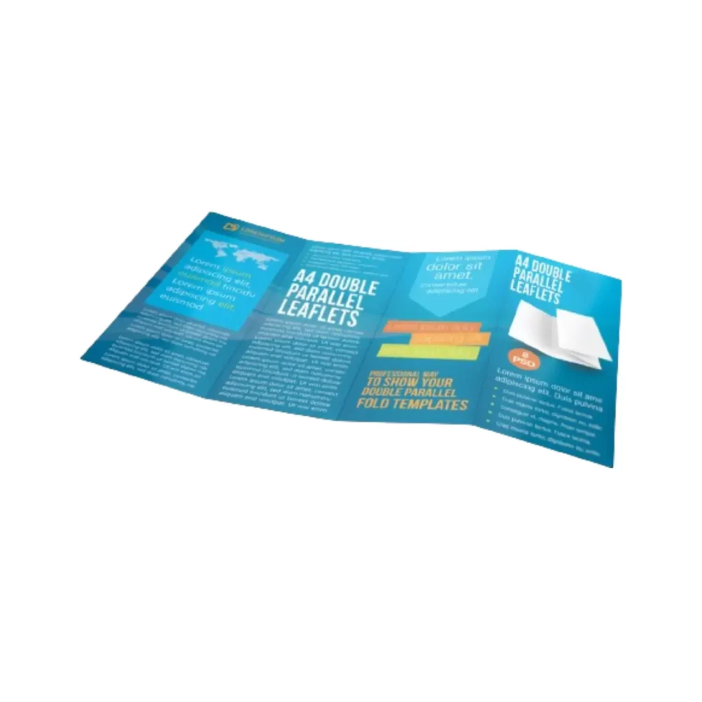 custom shape fold leaflets unique designs