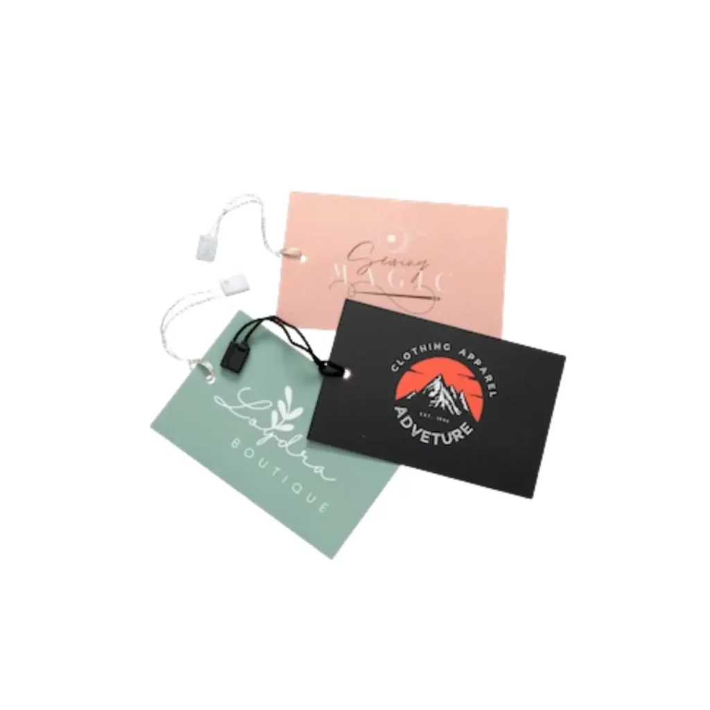 custom shaped neck labels standout design