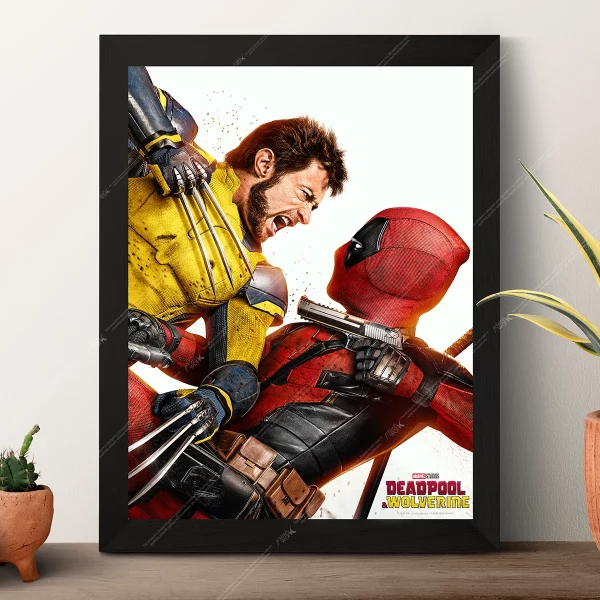 deadpool wolverine framed poster