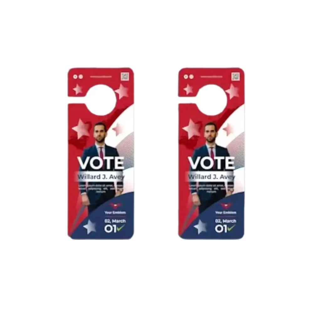 election door hangers seen message