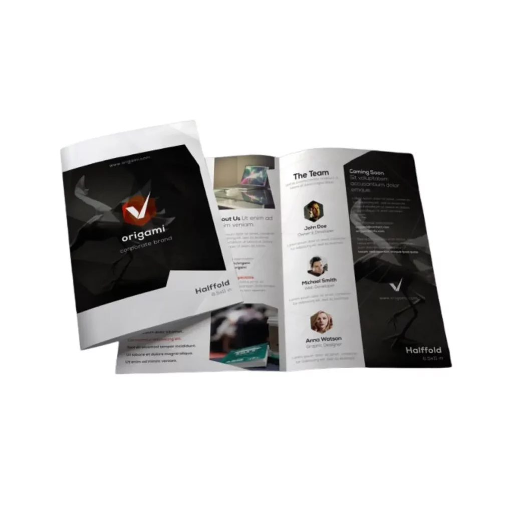 folded leaflets for marketing