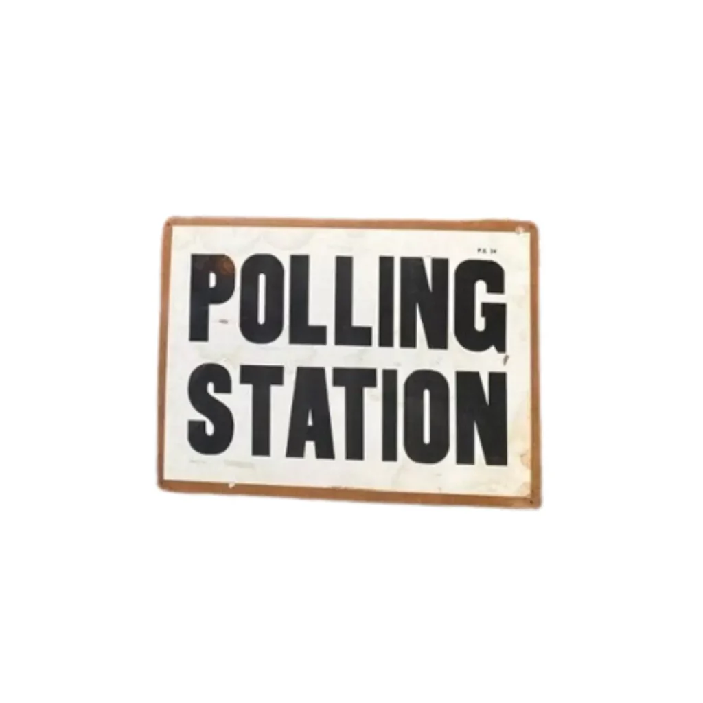 polling station signs guide voters