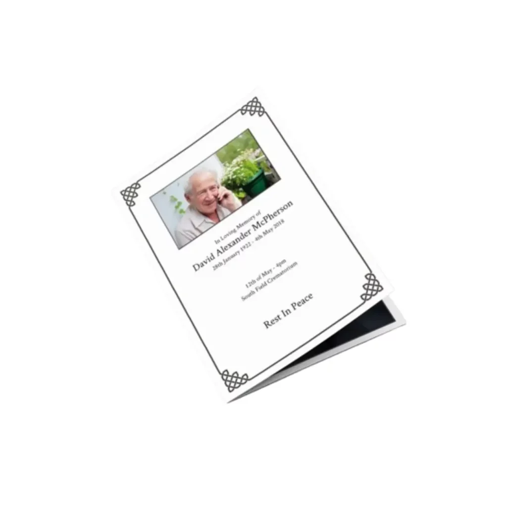 printed funeral order of service waltham cross