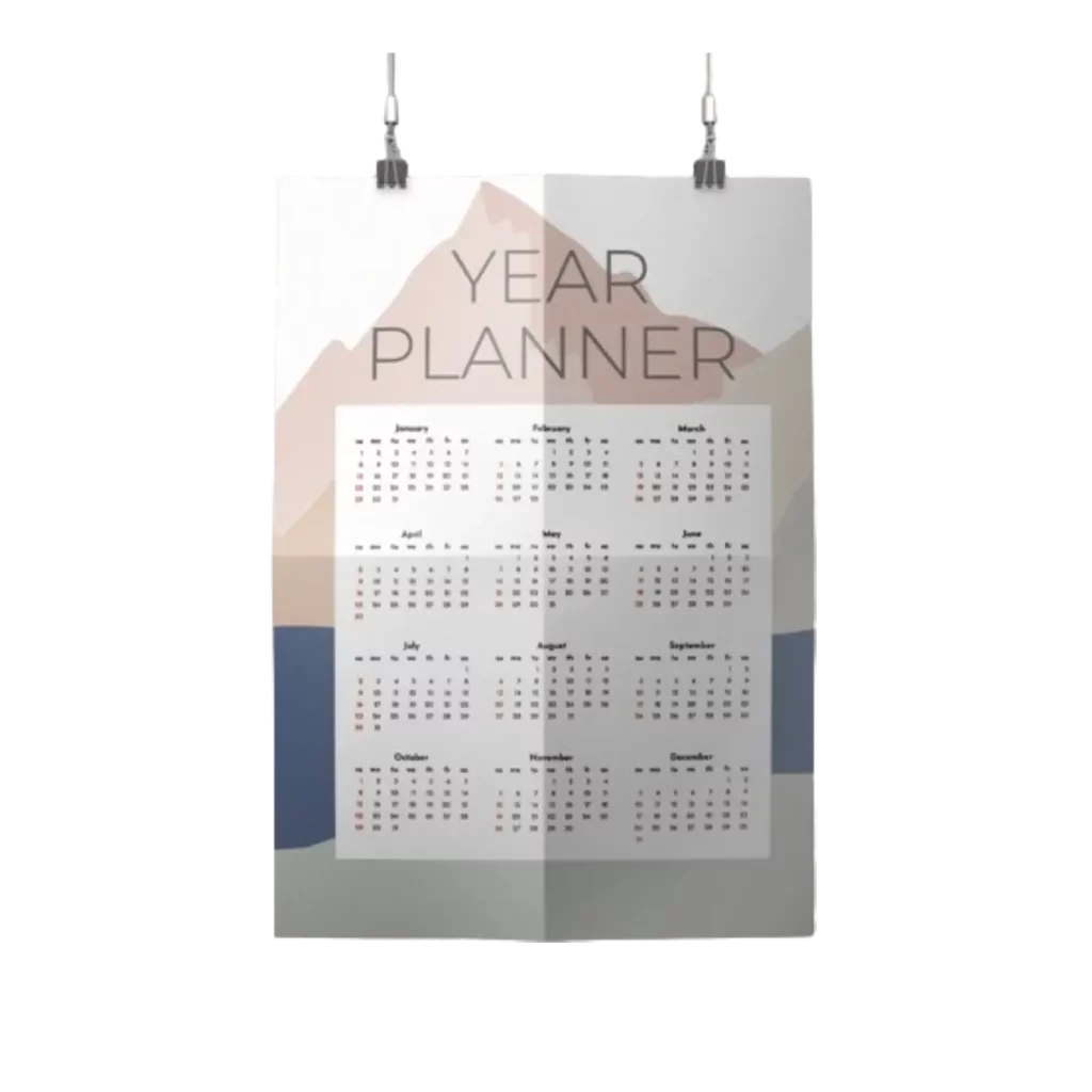 yearly wall calendars