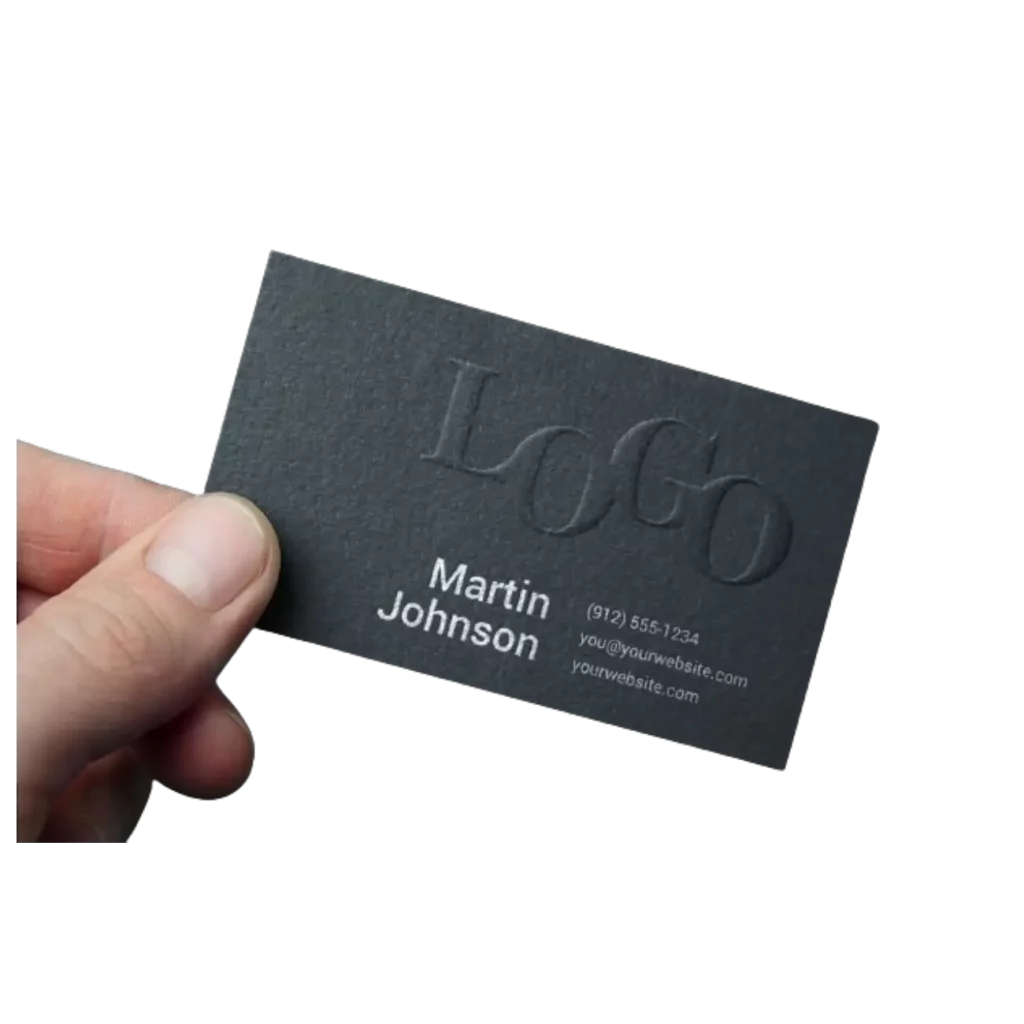 3d embossed business cards printing