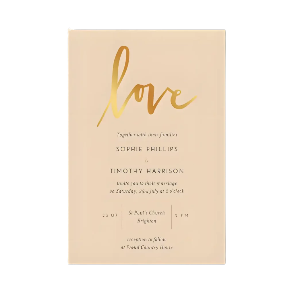 foiled wedding invitations prints