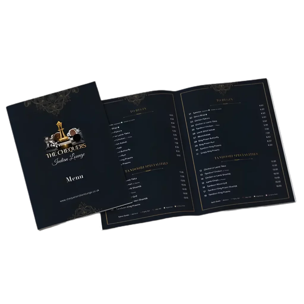 laminated menus printing