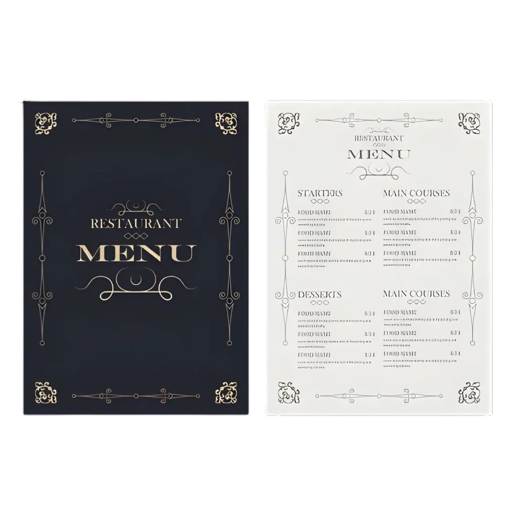 luxury menus printing enfield