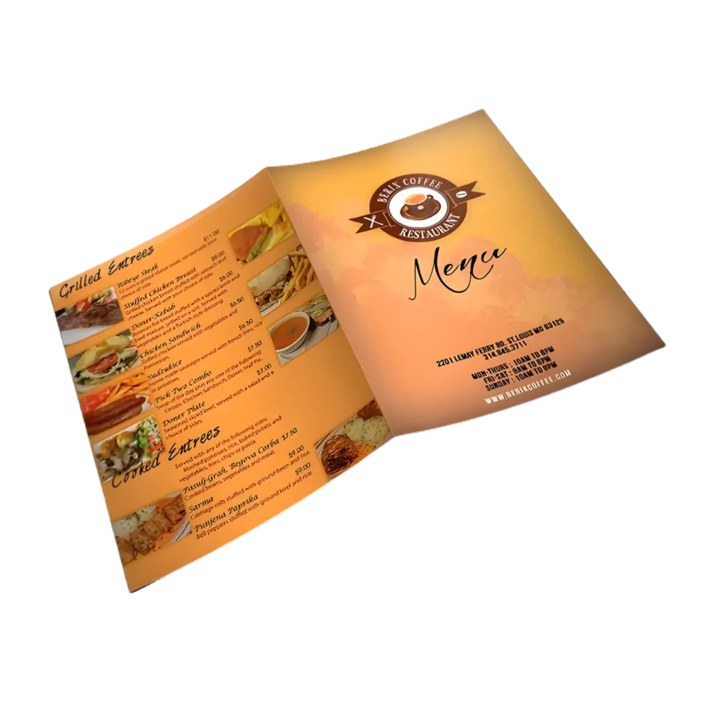 menu prints near me