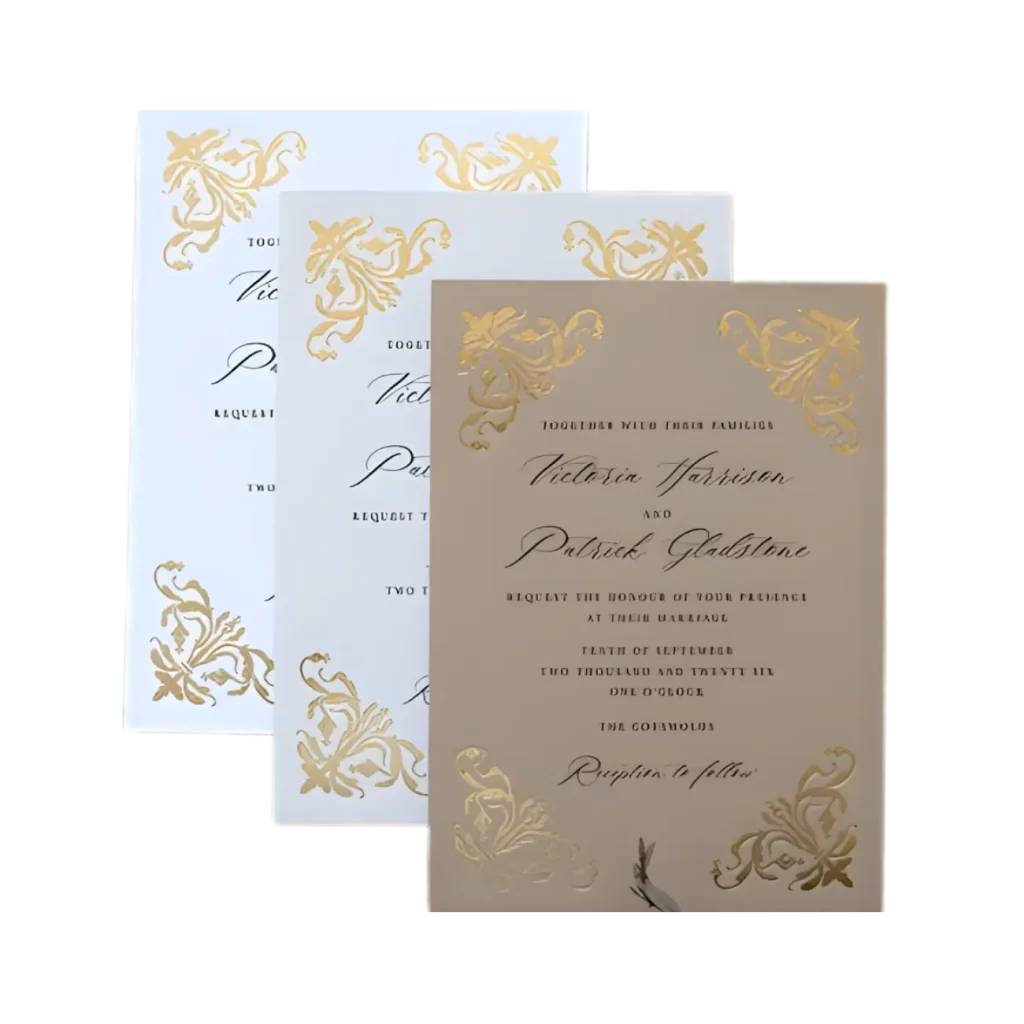 printing foiled wedding invitations london