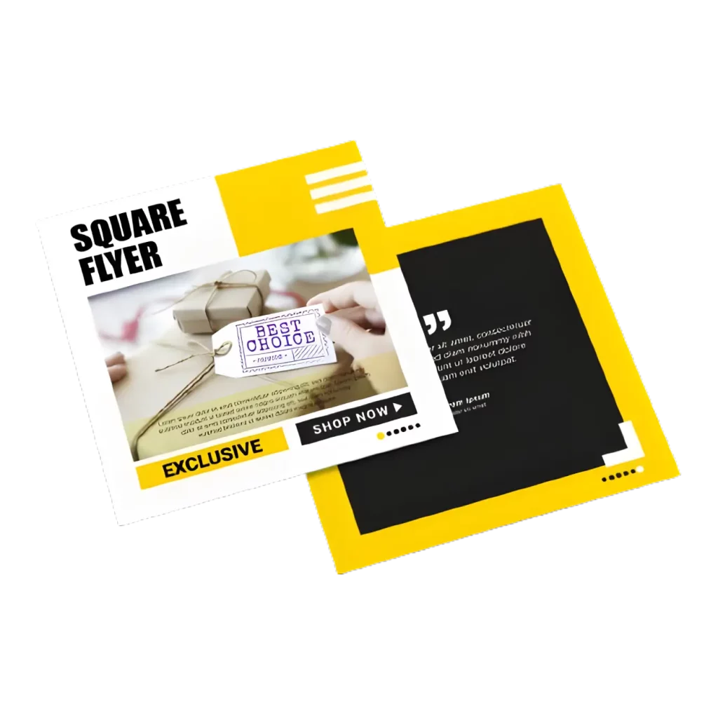 square flyers leaflets printing inkhive printers