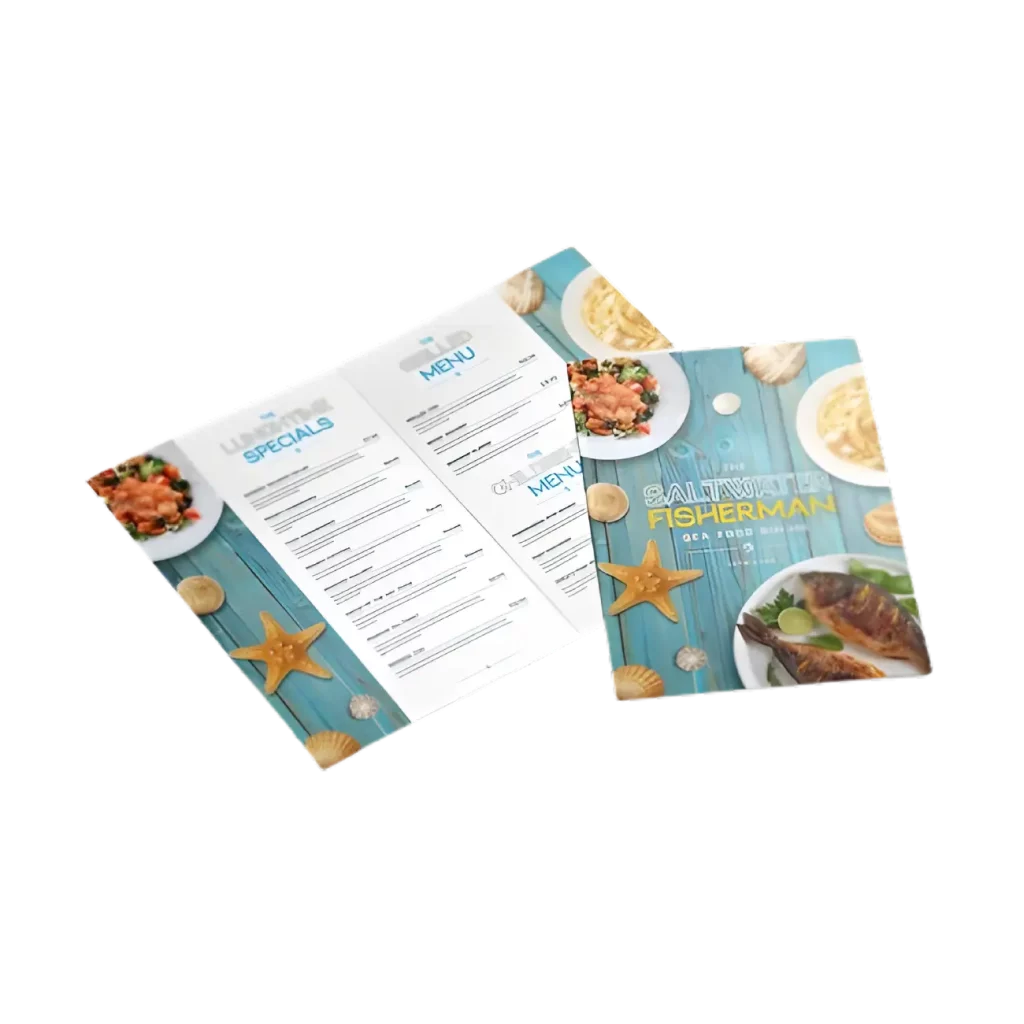 stapled brochure menus waltham cross