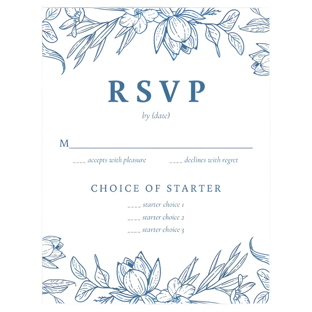 wedding rsvp cards printing