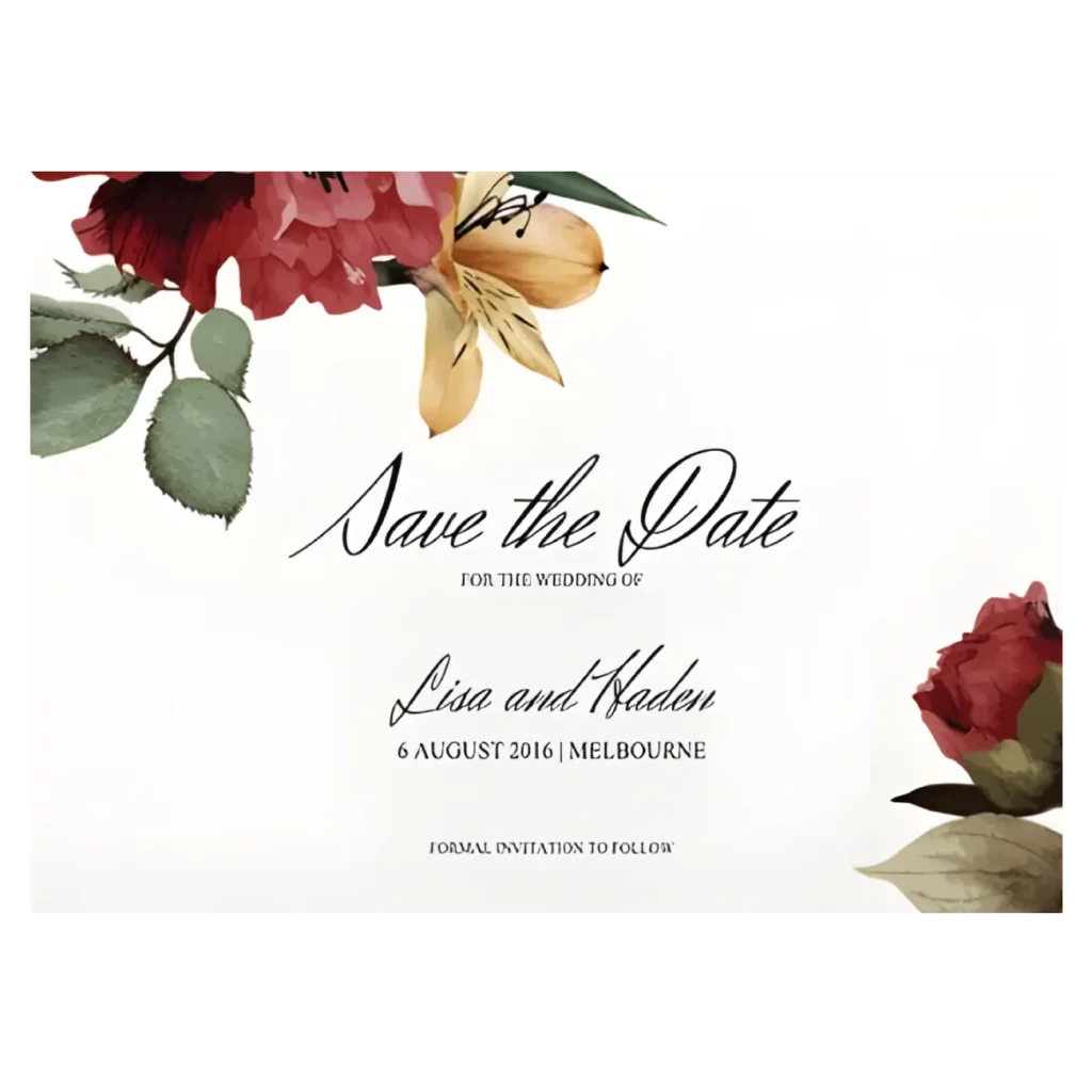 wedding save the date printing