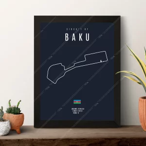 circuit of baku map poster