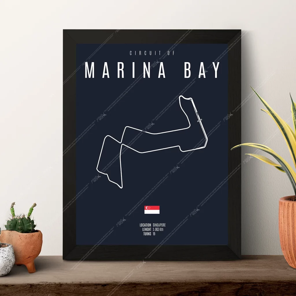 marina bay map poster uk