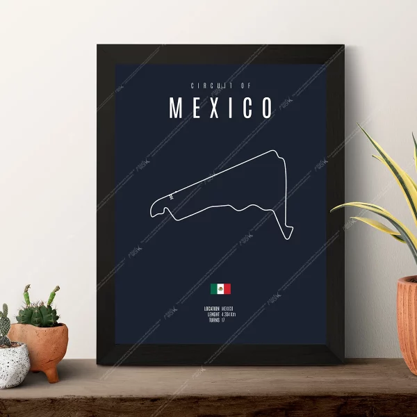 mexico circuit map poster