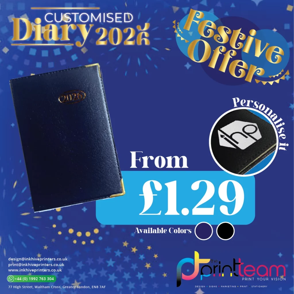 luxury 2025 diary blue cover